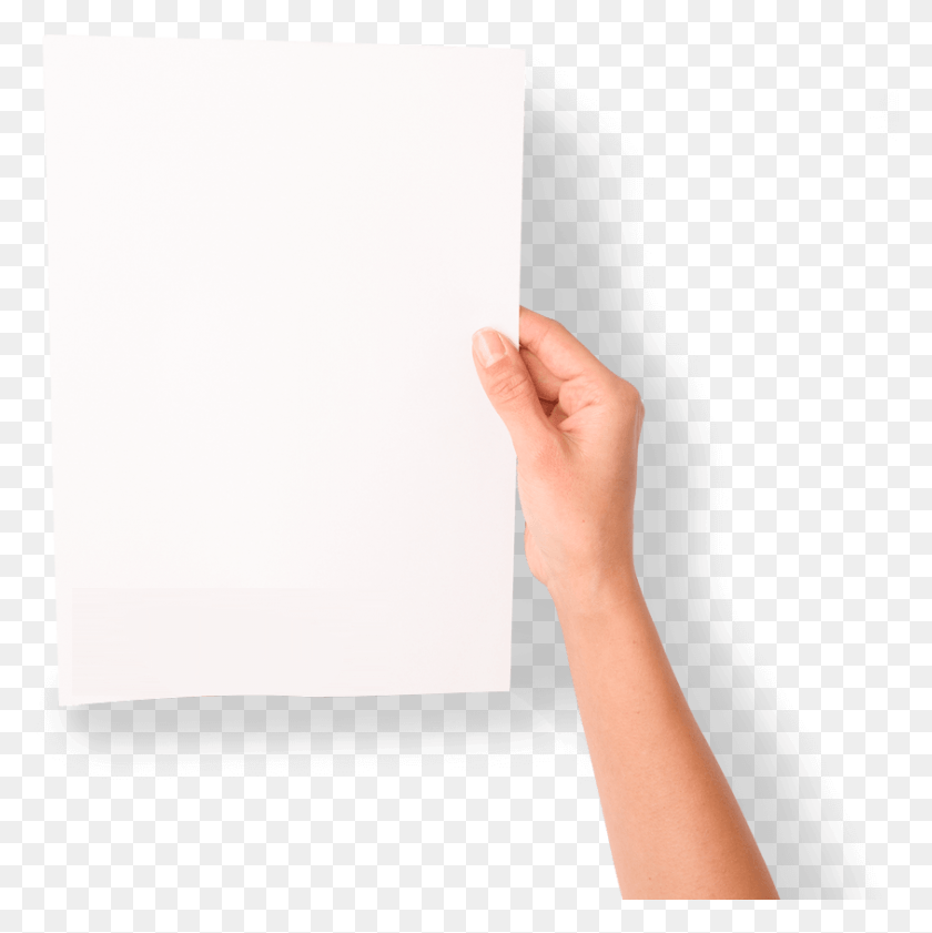 843x845 Showcase Your Business The Way Everyone Hand Amp Paper, Text, Person, Human HD PNG Download