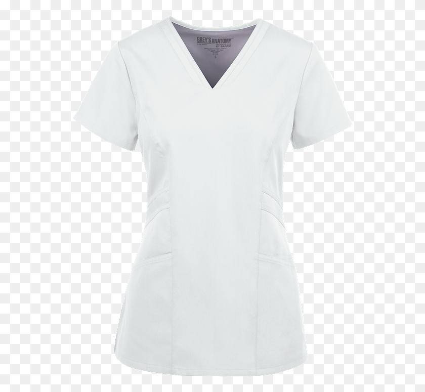 556x715 Shown In White Greys Anatomy White Scrub Suit, Clothing, Apparel, Home Decor Descargar Hd Png