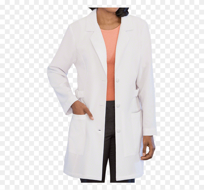 456x721 Shown In White Overcoat, Clothing, Apparel, Lab Coat HD PNG Download