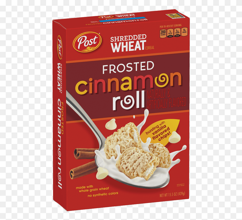 479x704 Shredded Wheat Frosted Cinnamon Roll Post Shredded Wheat, Ice Cream, Cream, Dessert HD PNG Download