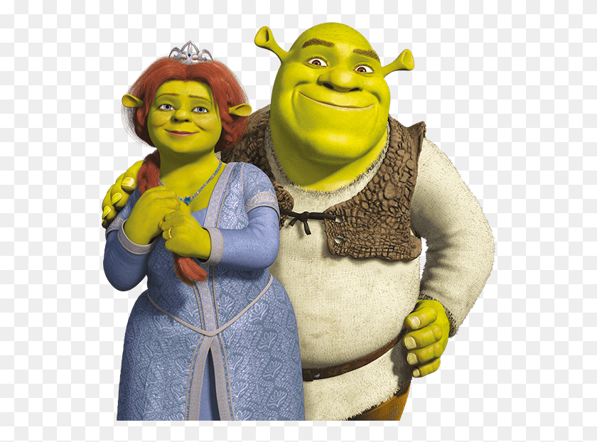 555x562 Shrek And Fiona, Doll, Toy, Figurine HD PNG Download