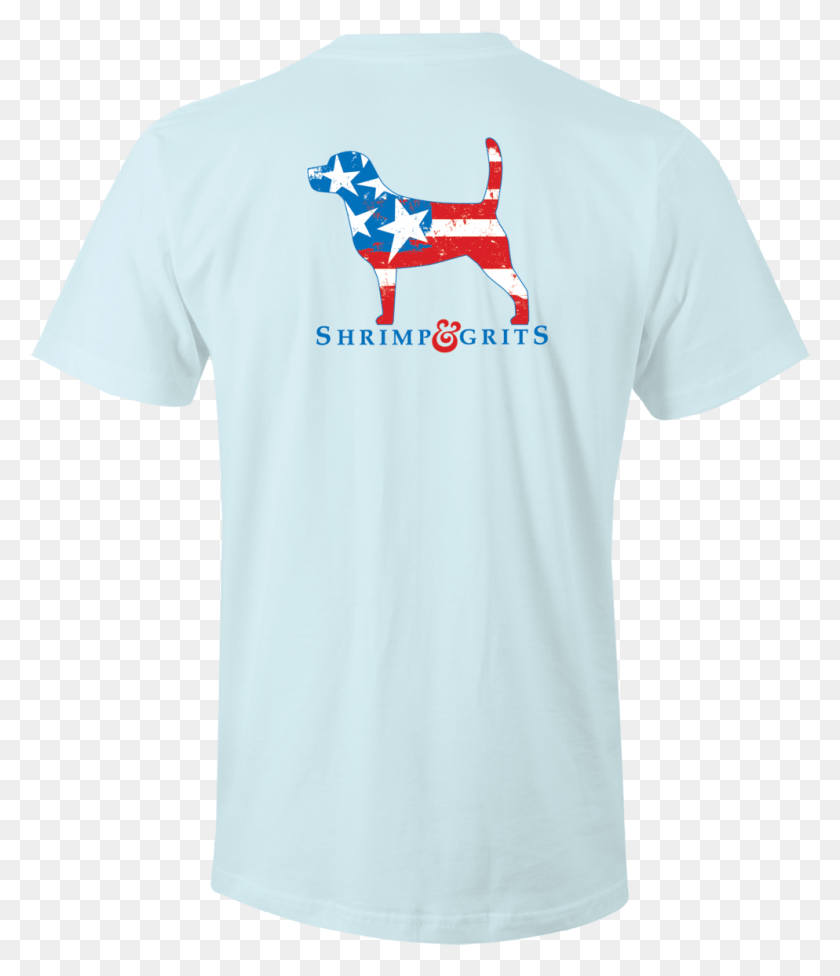 994x1168 Shrimp Amp Grits Usa Pup T Ice Blue, Clothing, Apparel, Shirt HD PNG Download