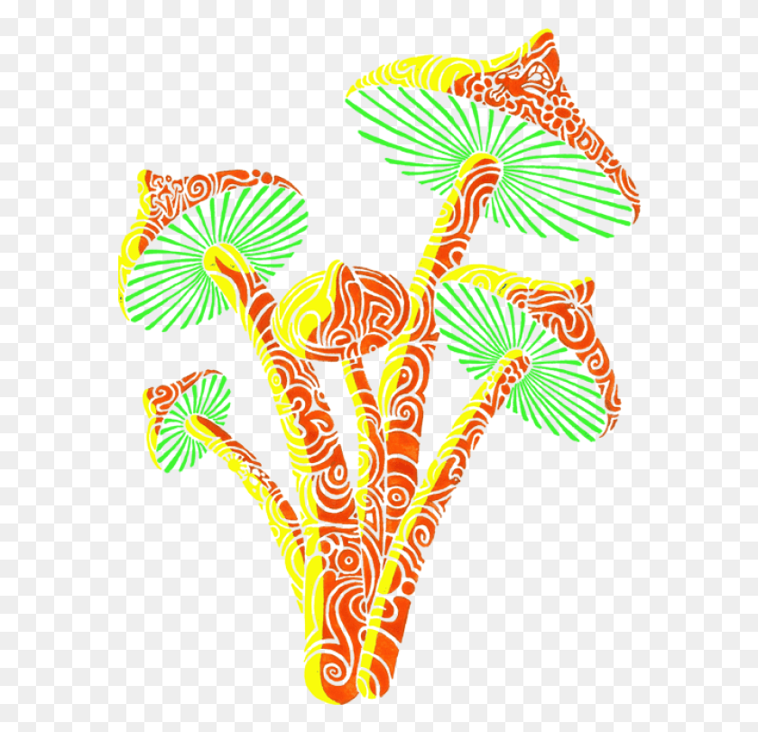 580x751 Shroom Tribal Cogumelo Psicodlico, Outdoors, Dinosaur, Reptile HD PNG Download