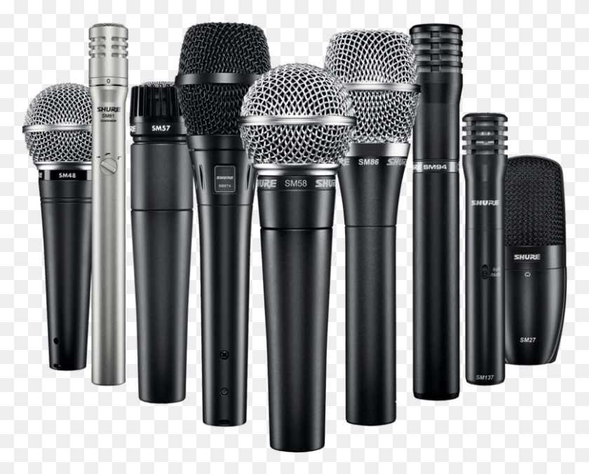 807x639 Shure Sm Microphones, Electrical Device, Microphone, Cylinder HD PNG Download