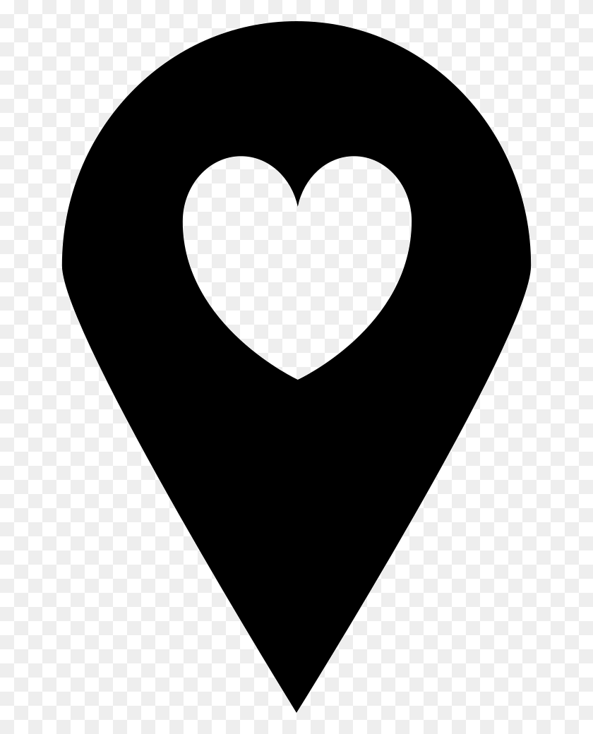 666x980 Si Glyph Pin Location Love Comments Icon Location Svg, Heart, Moon, Outer Space HD PNG Download
