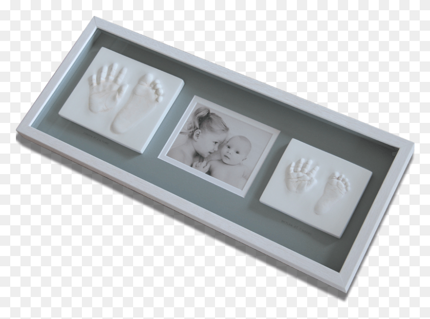 801x579 Siblings Hand Amp Foot Prints With Photo Sibling Hand Foot Impressions, Tray, Person, Human HD PNG Download