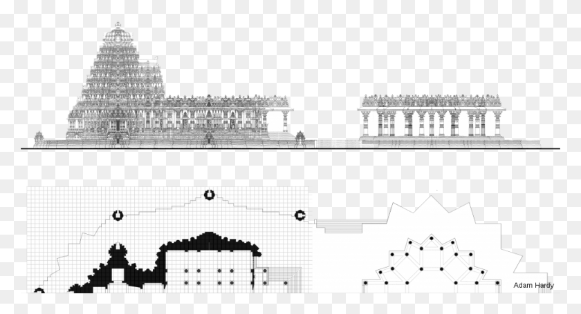 960x487 Side Elevation Of The Main Temple Adam Hardy Temple Architecture India Pdf, Mansion, House, Housing HD PNG Download