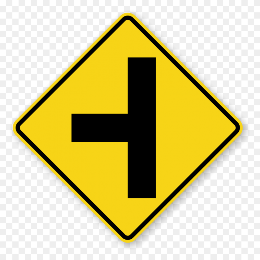 800x800 Side Road Road Sign, Symbol, Sign, Stopsign HD PNG Download