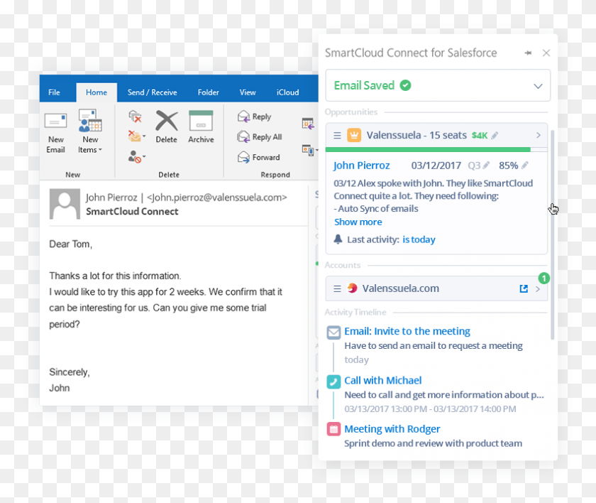 788x655 Sidebar With Salesforce Email Sidebar Outlook Salesforce Connector, Text, File, Electronics HD PNG Download