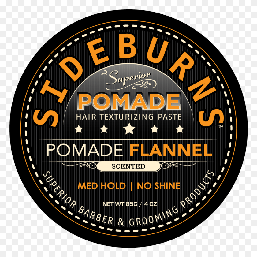 1012x1012 Sideburns Pomade Flannel Gtgt Medium Hold Circle, Label, Text, Word Descargar Hd Png