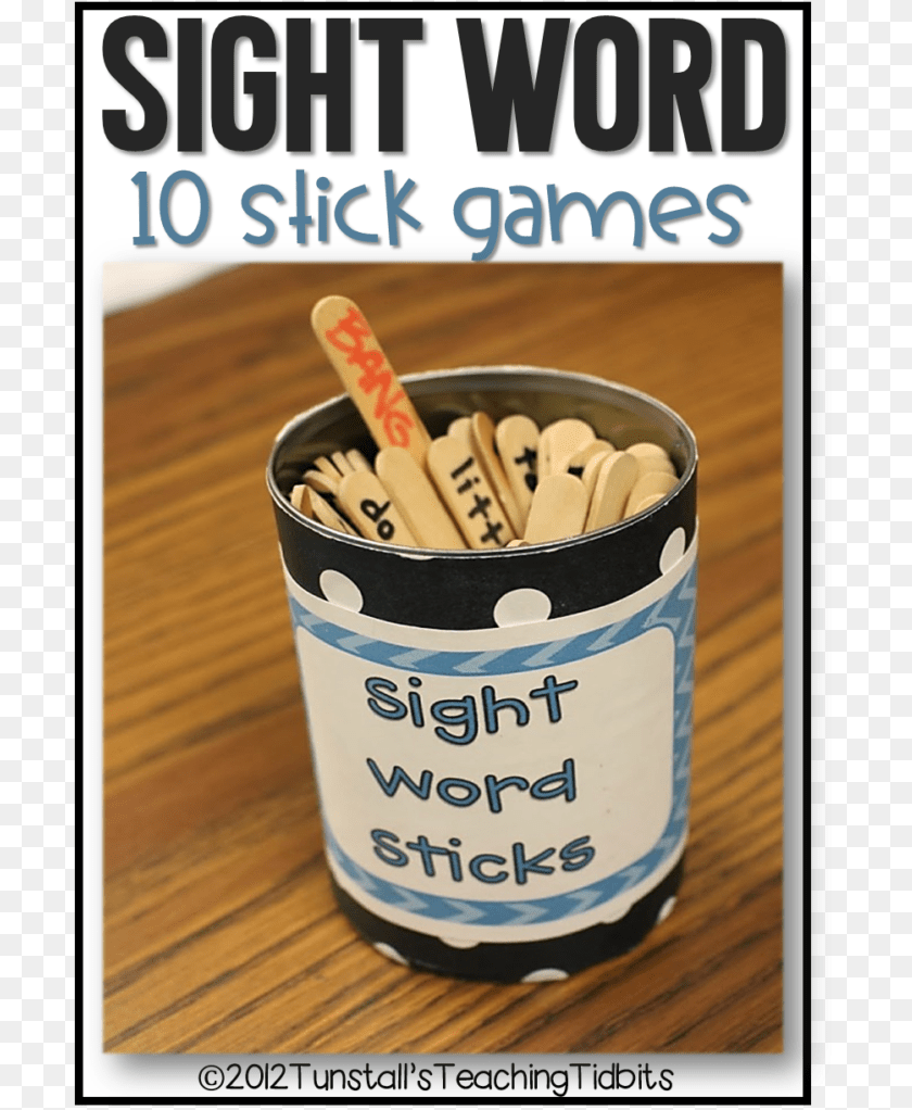 706x1022 Sight Word Sticks Games Sight Word, Cutlery, Spoon, Can, Tin Sticker PNG