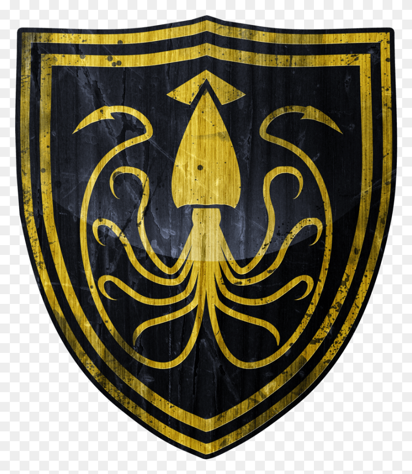 852x991 Sigil Of House Greyjoy Of The Iron Isles Guy In Dragon Costume, Armor, Shield, Symbol HD PNG Download