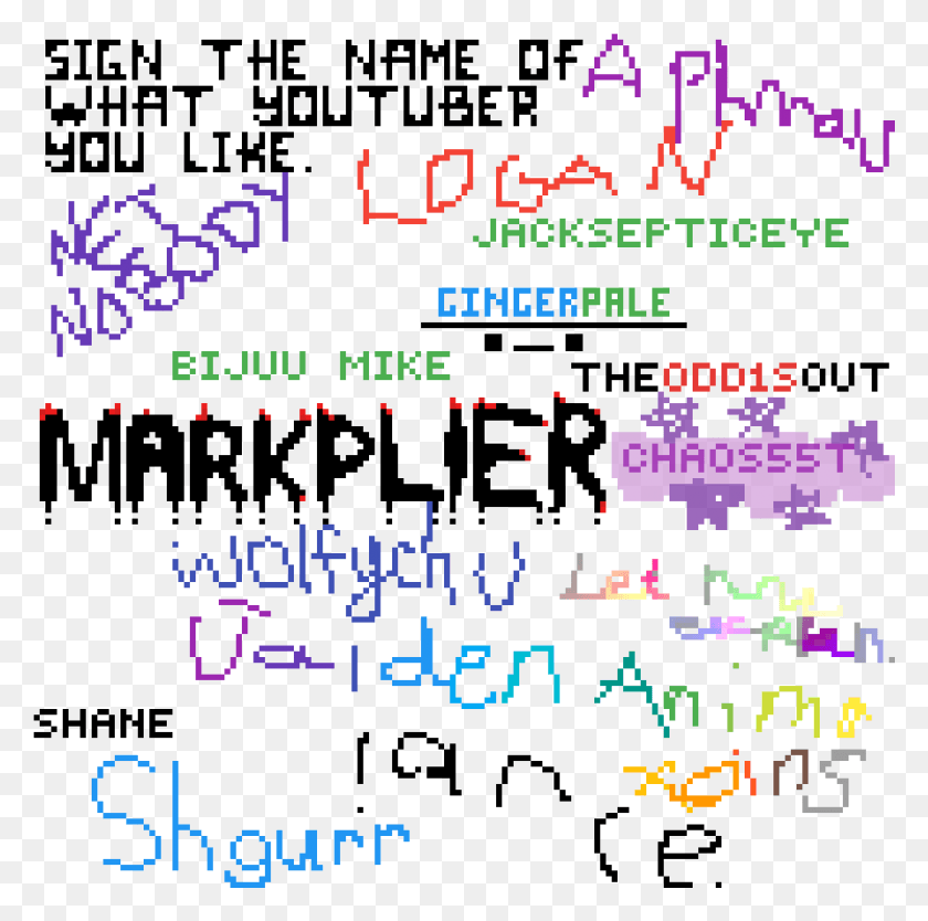 1193x1185 Sign A Youtuber You Like Youtuber, Text, Alphabet HD PNG Download