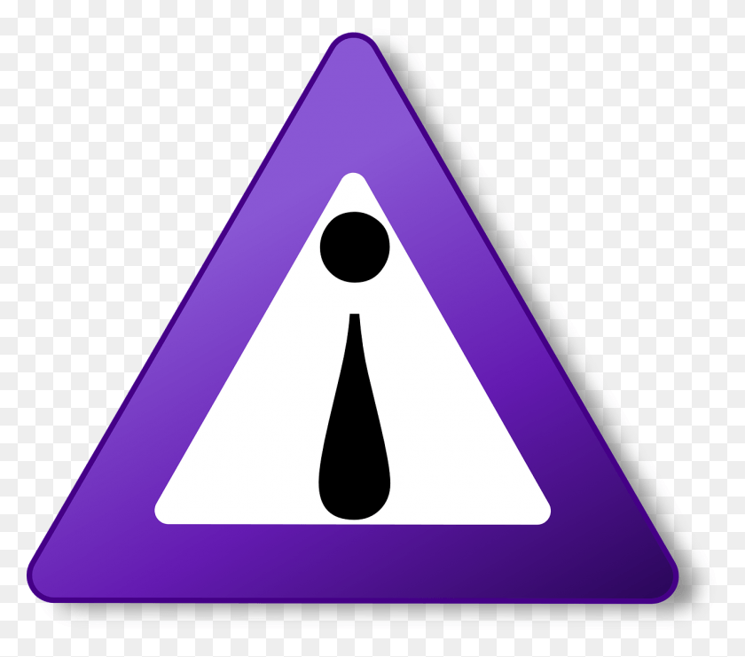 1280x1119 Sign Triangle Purple Warning Image Caution Purple, Mobile Phone, Phone, Electronics HD PNG Download