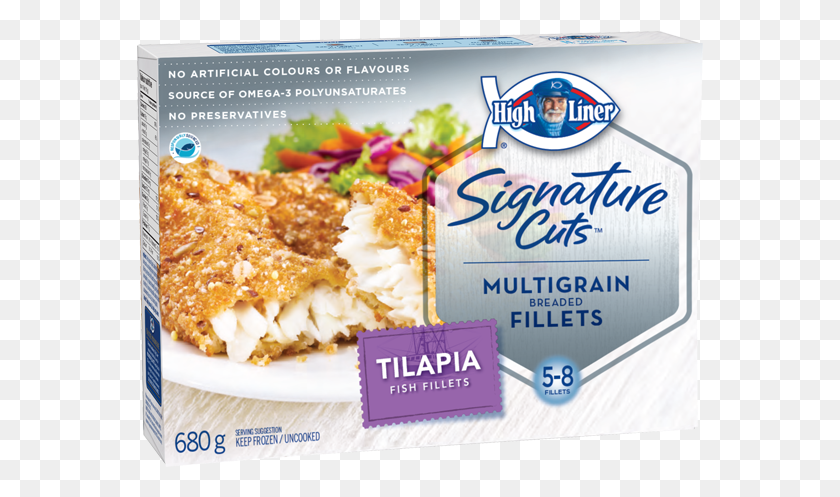 567x437 Signature Cutstm Multigrain Breaded Tilapia Fillets High Liner Multigrain Fish, Poster, Advertisement, Flyer HD PNG Download