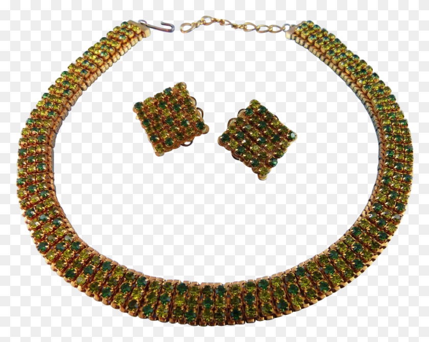907x710 Descargar Png Firmado Alice Caviness Moss Green Peridot Crystal Collares Collar, Accesorios, Accesorio, Joyería Hd Png