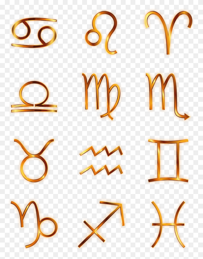 965x1248 Signs Of The Horoskopski Znaci, Alphabet, Text, Number HD PNG Download