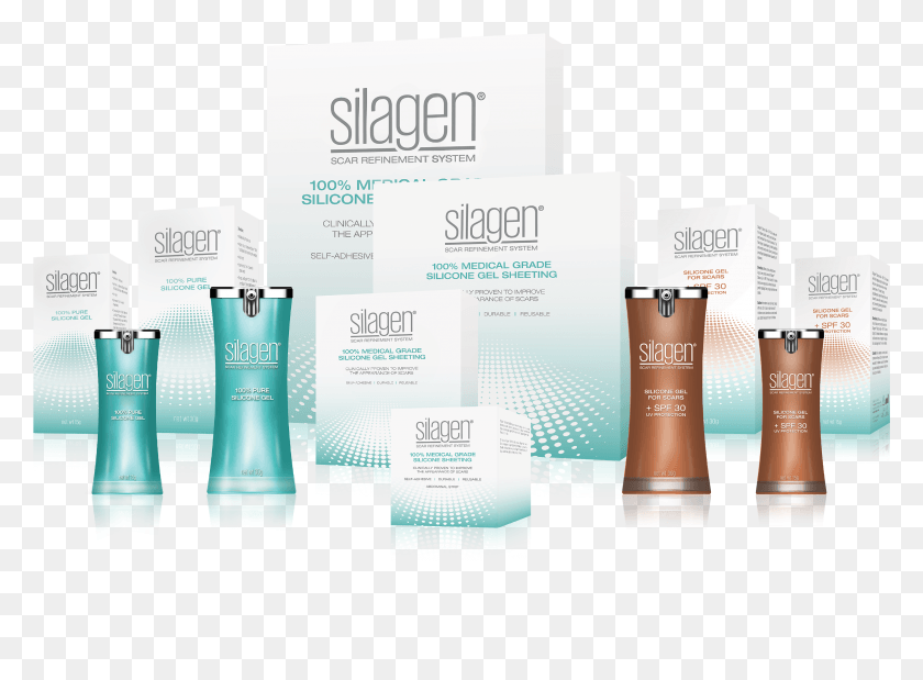 2742x1967 Silagen Family With Uv High Res Silagen Strips, Bottle, Advertisement, Poster HD PNG Download