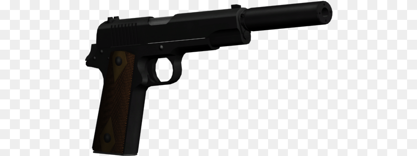 501x314 Silenced Pistol Silenced Colt, Firearm, Gun, Handgun, Weapon Transparent PNG