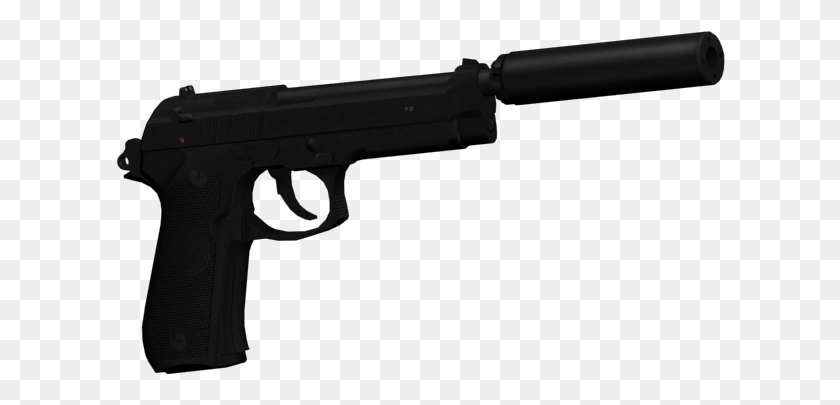 610x345 Silenced Pistol Silencer Samp, Gun, Weapon, Weaponry HD PNG Download