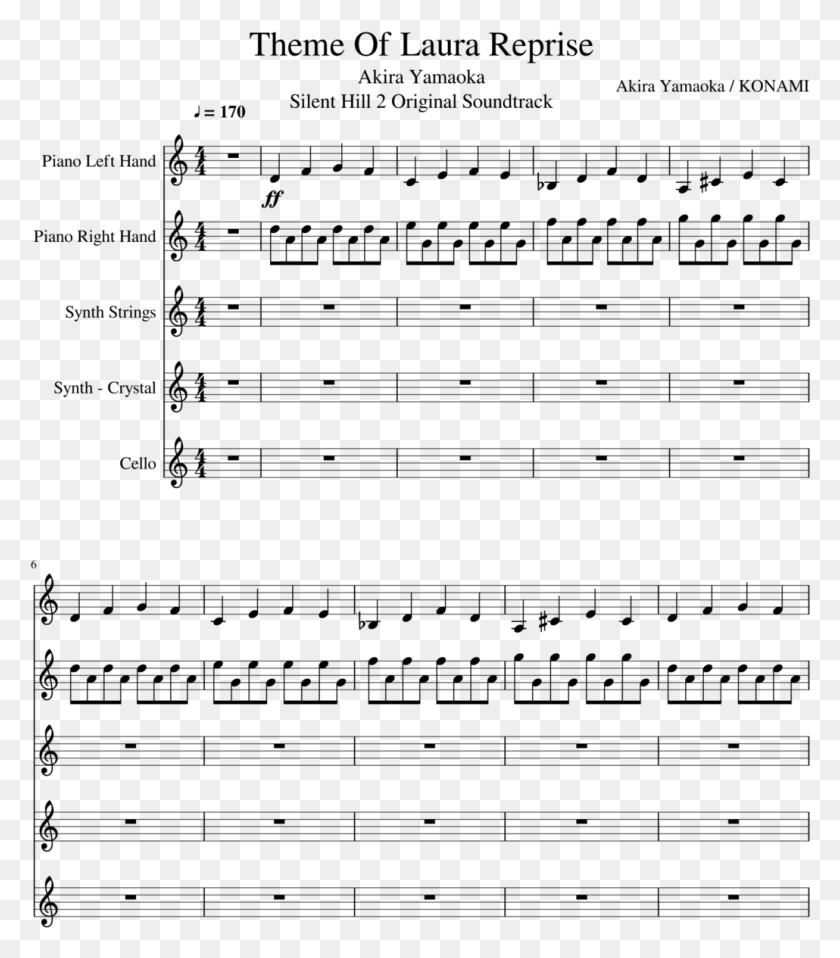 1030x1186 Silent Hill 2 Theme Of Laura Reprise Slide Image Malaguena Trumpet Sheet Music, Gray, World Of Warcraft HD PNG Download