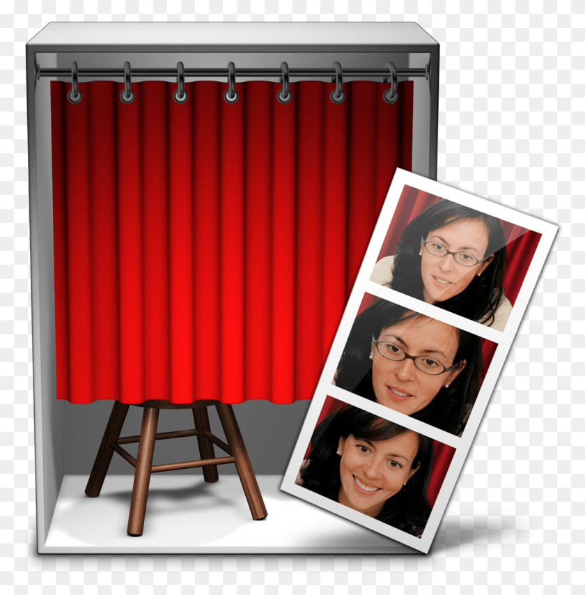 1001x1020 Silent Sifter 2 Preview Photo Booth Support Photobooth Mac, Person, Human, Curtain HD PNG Download