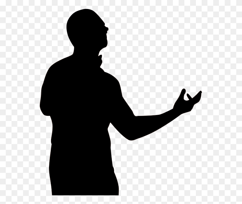 565x648 Silhouette, Person, Human HD PNG Download