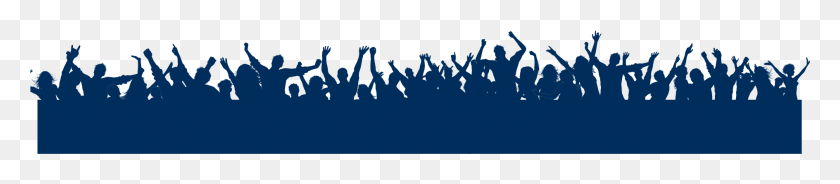 1888x302 Silhouette, Text, Crowd, Outdoors HD PNG Download