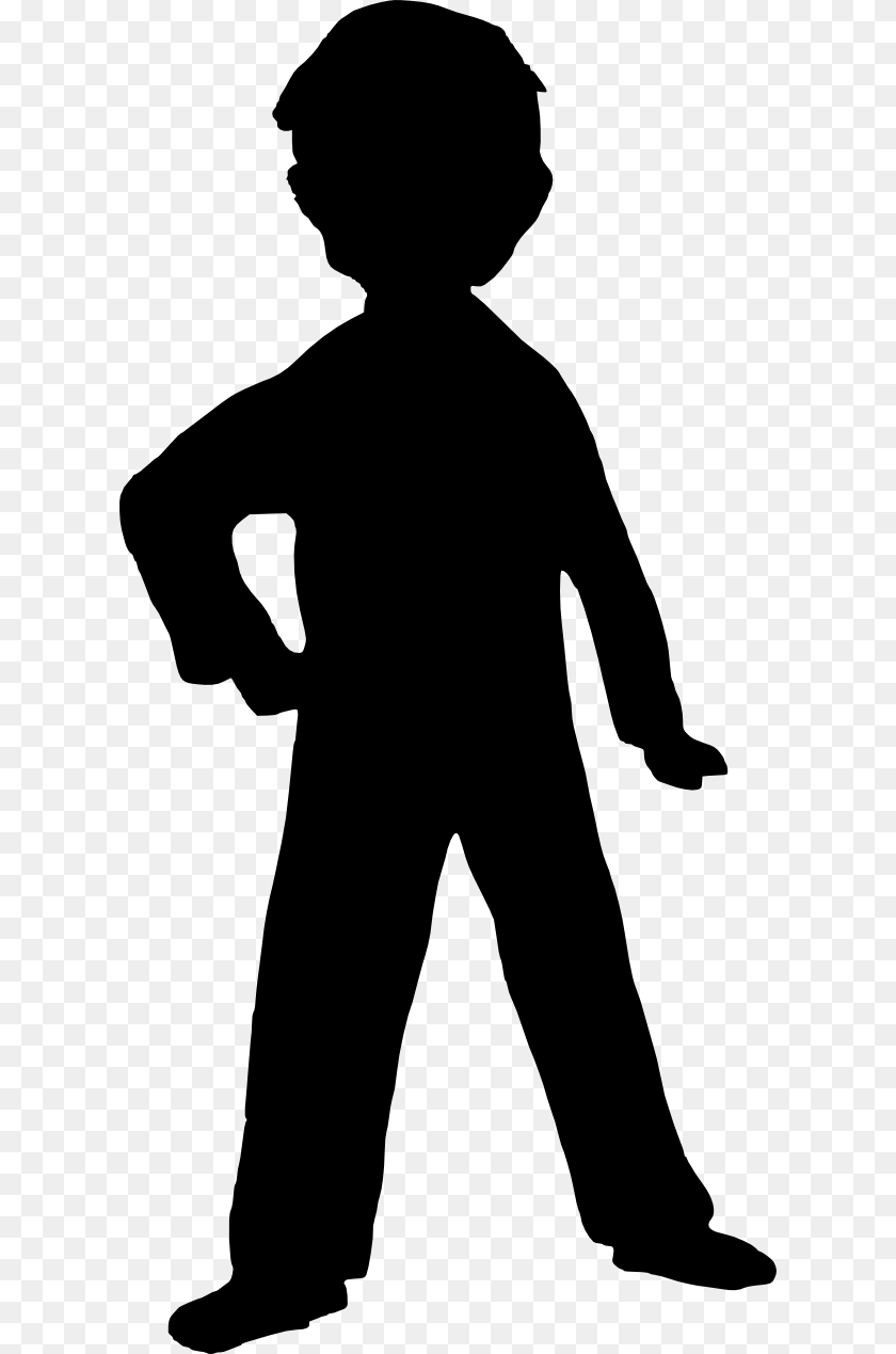 616x1269 Silhouette Boy Clip Art Taekwondo Black And White, Child, Male, Person, Head Transparent PNG