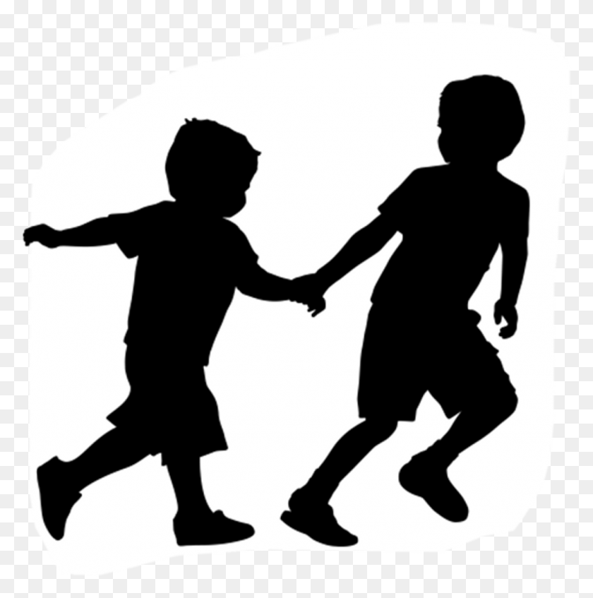 1024x1034 Silhouette Boys Kids Children Freetoedit Boys Running Silhouette, Person, Human, Hand HD PNG Download