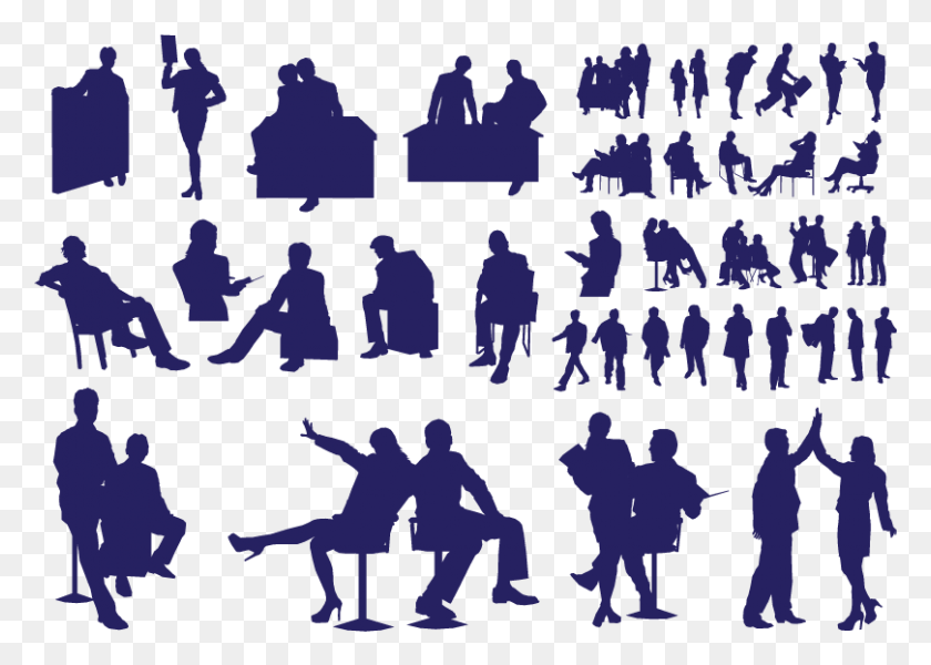 809x561 Silhouette Businessperson Clip Art All Silhouettes, Person, Human, Poster HD PNG Download