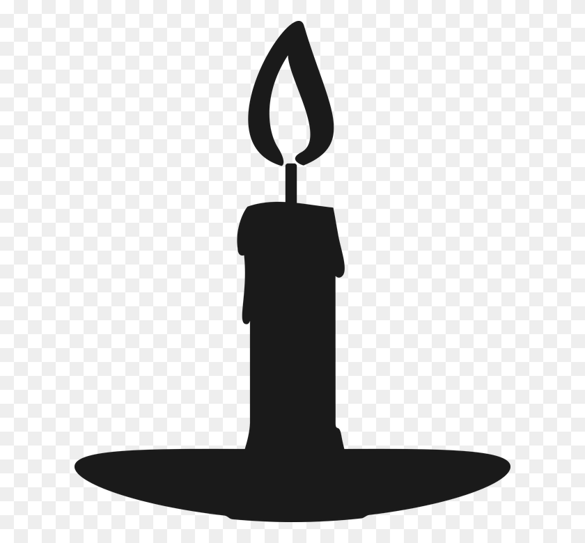 626x720 Silhouette Candle Gray Vector Icon Shadow Fire Silhouette Candle Clipart Black And White, Weapon, Weaponry, Symbol HD PNG Download