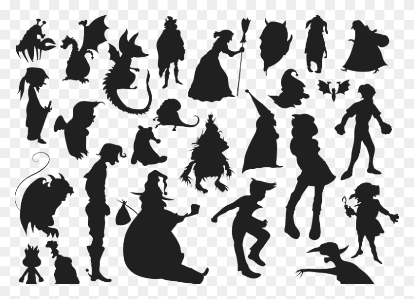 800x560 Silhouette Cartoon Character Comics Disney Characters Silhouette Vector, Person, Human, Text HD PNG Download