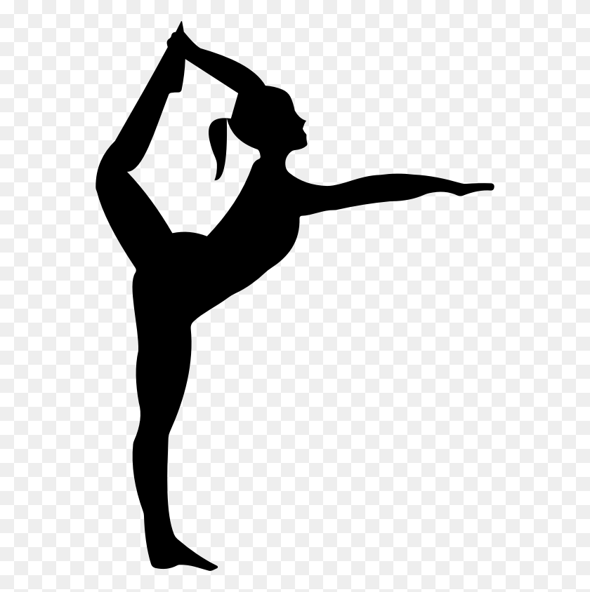 568x784 Silhouette Clipart Dance Gymnast Silhouette Transparent Background, Gray, World Of Warcraft HD PNG Download