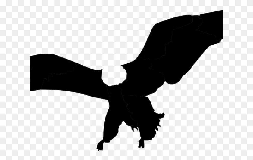 641x472 Silhouette Clipart Eagle Da Guia Para Celular, Animal, Mammal, Wildlife HD PNG Download