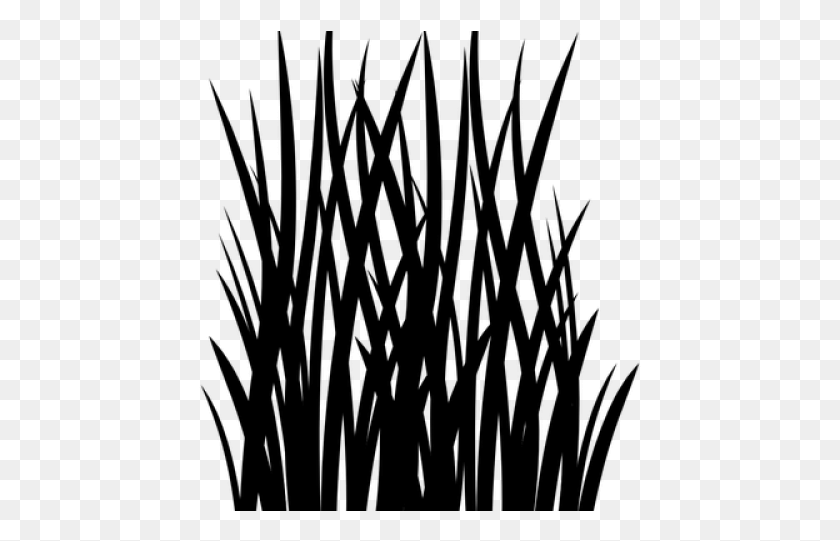 443x481 Silhouette Clipart Grass Transparent Grass Illustration, Gray, World Of Warcraft HD PNG Download