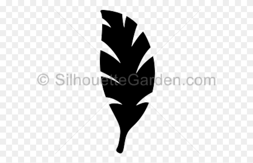 595x481 Silhouette Clipart Leaf Palm Tree Leaf Silhouette, Plant, Vegetable, Food HD PNG Download
