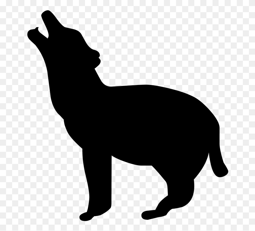 668x701 Silhouette Drawing Outline Wolf Animal Zoo Logo Hippos Kid Friends, Cat, Pet, Mammal HD PNG Download