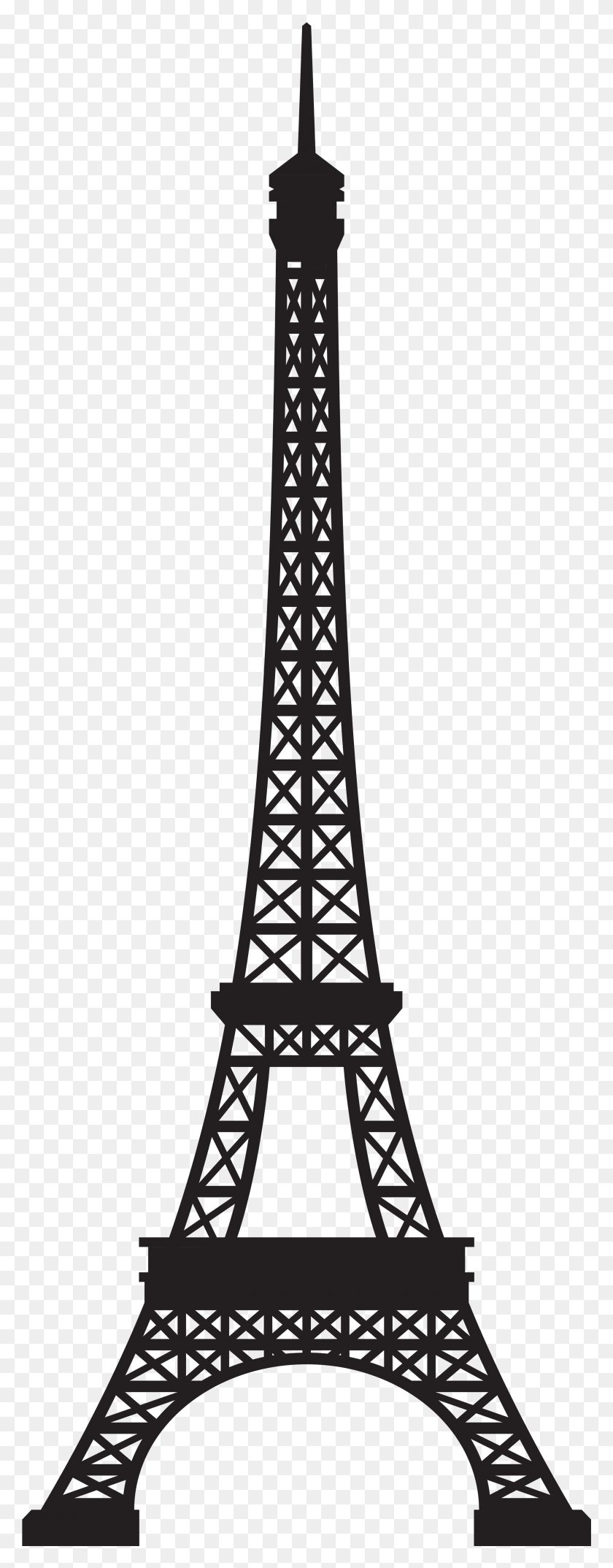 2580x6905 Silhouette Eiffel Tower Clipart Explore Pictures Al Eiffel Tower Clipart Transparent, Construction Crane, Cable, Machine HD PNG Download