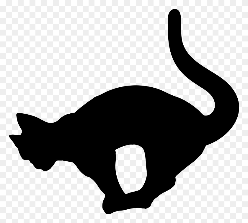 2319x2062 Silhouette Fish Cat Silhouette Clip Art Cat, Gray, World Of Warcraft HD PNG Download