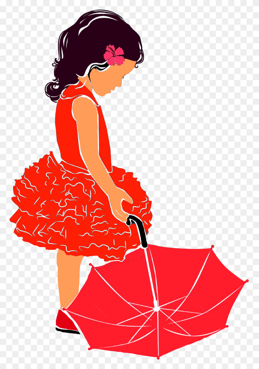 1329x1940 Silhouette Girl With Umbrella Pink Umbrella, Dance Pose, Leisure Activities, Performer Descargar Hd Png