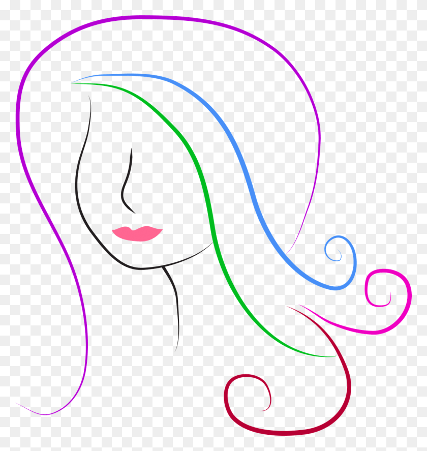 1206x1280 Силуэт Волосы Женщина Леди Изображение Линии Искусство, Графика, Цветочный Дизайн Hd Png Скачать