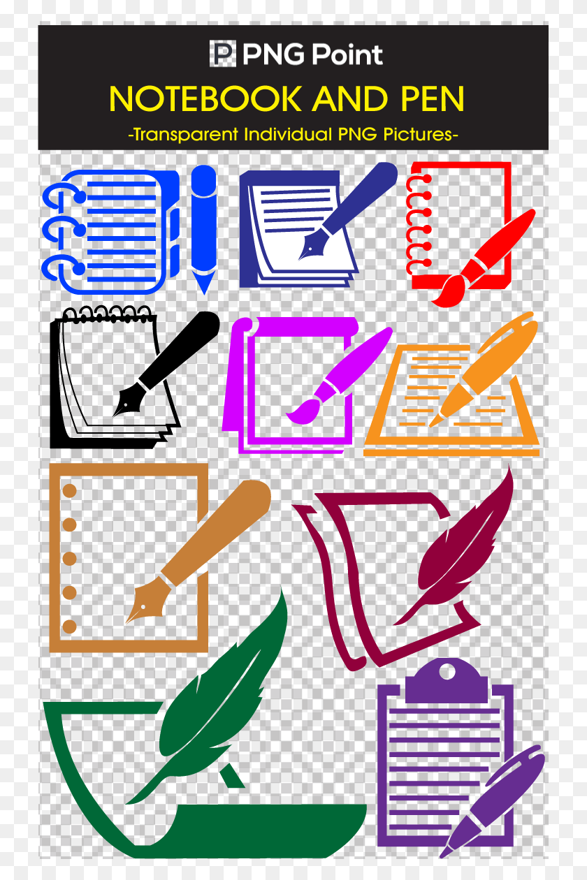 731x1200 Silhouette Images Icons And Clip Arts Of Note Book, Graphics, Text HD PNG Download