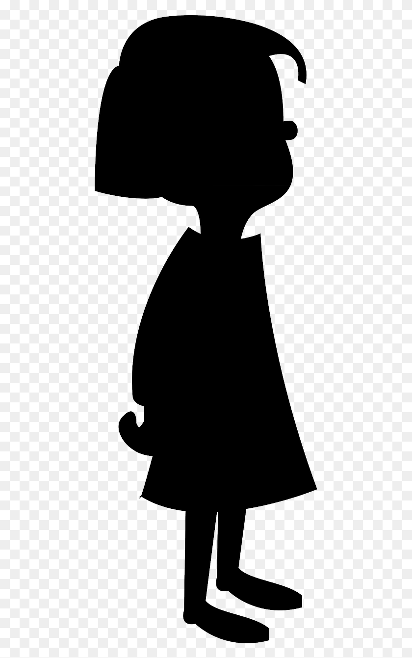 459x1281 Silhouette Little Girl Free Picture Boys And Girls Color, Clothing, Apparel, Diamond HD PNG Download