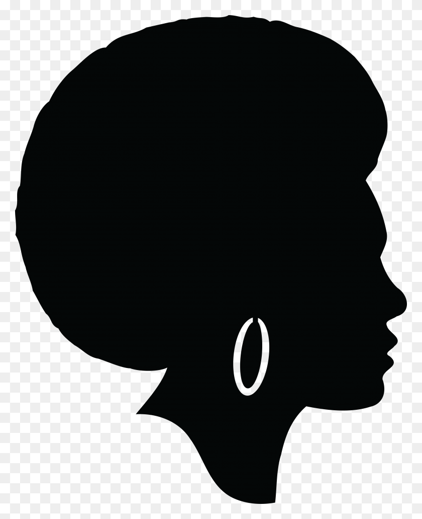 4000x4980 Silhouette Male Afro Clip Art Black Woman Silhouette, Face, Head HD PNG Download