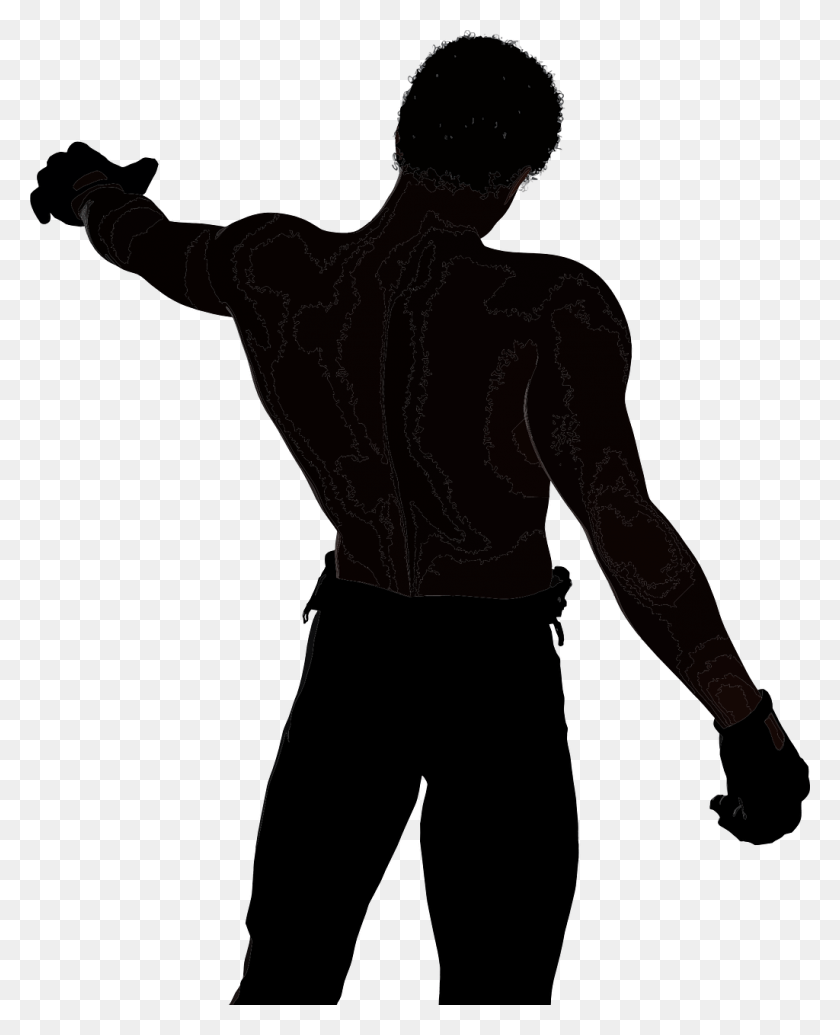 1024x1280 Silhouette Man Fitness Muscular Image Sexy Man Silhouette, Back, Person, Human HD PNG Download