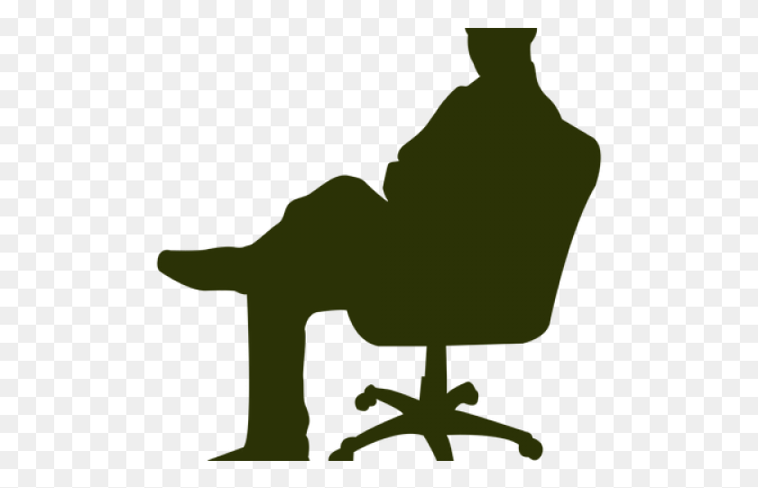 499x481 Silhouette Man On Chair, Furniture, Animal HD PNG Download