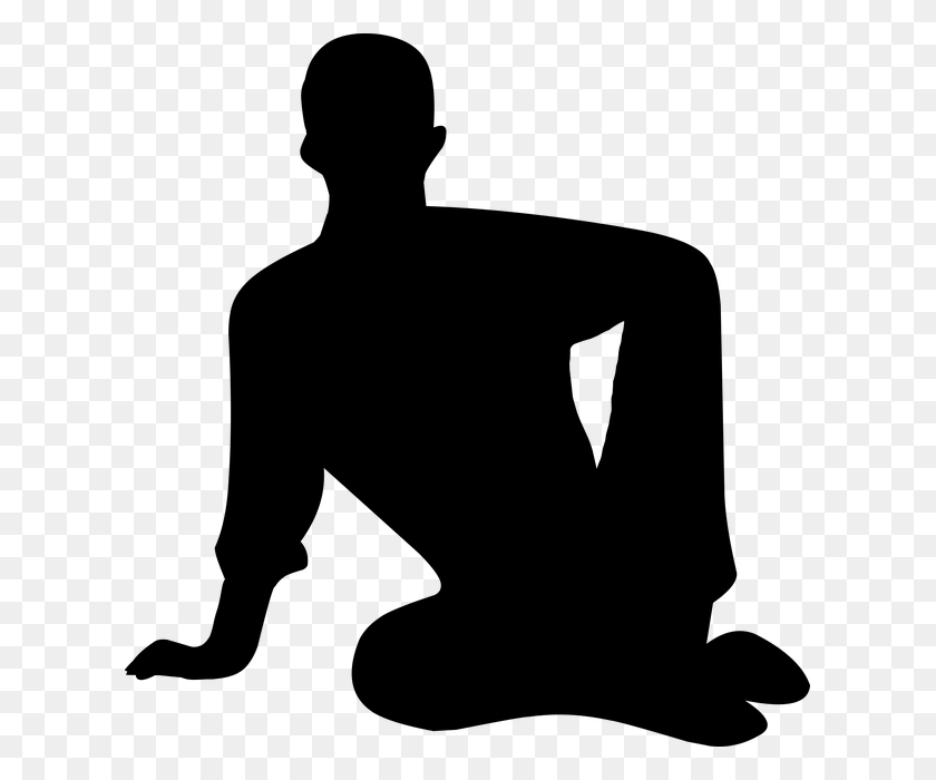 615x640 Silhouette Man Sitting Alone Clothing Confident Transparent Alone, Gray, World Of Warcraft HD PNG Download