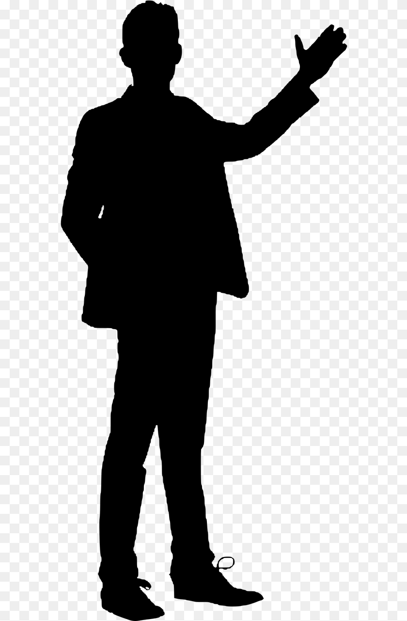 597x1281 Silhouette Men Suit Picture Transparent Soldier Clip Art, Gray PNG