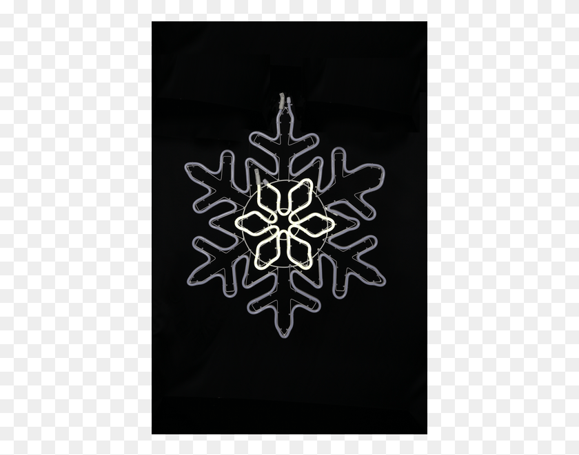 401x601 Silhouette Neoled Led Silhouette Schneeflocke Auen, Snowflake HD PNG Download